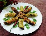 एगप्लांट वॉलनट रोल(eggplant walnut roll recipe in hindi) रेसिपी चरण 5 फोटो