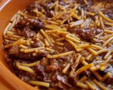 Foto del paso 9 de la receta: Fideos con carrilleras de cerdo al vino tinto