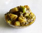A picture of step 7 of Bell pepper potato sabji.