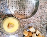 A picture of step 1 of Bread Dhokla.