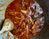 A picture of step 6 of Kadai paneer.