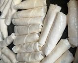 A picture of step 6 of Lebanese cheese rolls.