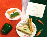 A picture of step 6 of Tri Colour Sandwich.