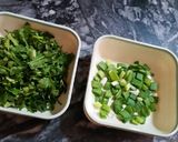 A picture of step 3 of Sohanjna alu matar(Indian horseradish with potato and peas).