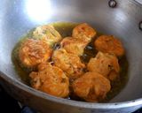 A picture of step 2 of Punjabi pakora kadhi.