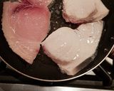 A picture of step 5 of Swordfish with zucchini.