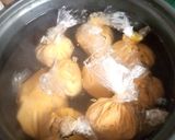 A picture of step 4 of Moi moi and Onion Sauce 🧆.