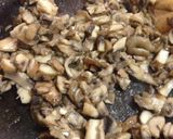 A picture of step 4 of Green Bean Casserole (from scratch).