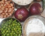 A picture of step 1 of Poha peas tikki.