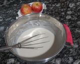 A picture of step 1 of Apple jalebi with kesar ice-cream.