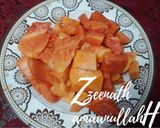 A picture of step 1 of Papaya Lassi.