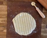 A picture of step 5 of Farro, Chocolate, and Apricot Pastiera.