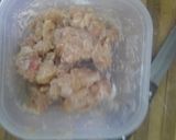 A picture of step 1 of Chicken manchurian.