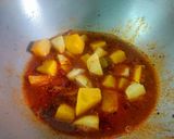 A picture of step 3 of Falahari Khatta Mitha Kaddu Aloo Sabzi.