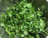 A picture of step 1 of Methi Matar Aloo.