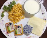 A picture of step 1 of Carrot and Corn Open Sandwich.