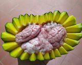 Hình bước làm 2 của món Óc heo hấp bí đỏ