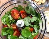 A picture of step 2 of Arugula, Cherry Tomato, and Almond Pesto.