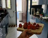 A picture of step 1 of Water Apples/Rose Apples Salad.