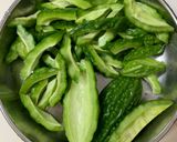 Hình bước làm 1 của món Khổ qua kho tiêu “ kho chay”