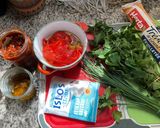 Une image de l'étape 1 de 🌶️Feuilleté poivrons 🫑 feta sauce 🍶yaourt grec 🍃🌱.