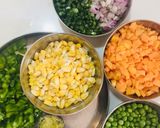 A picture of step 2 of Corn Biryani.