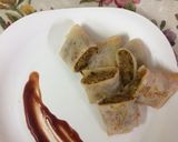 A picture of step 3 of Suji rolls (samolina rolls).