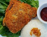 A picture of step 6 of Oven Fried Chicken with taco seasoning.