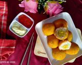 Foto langkah ke 6 dari resep Bola Nasi Isi Telur.