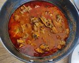 A picture of step 8 of Mutton sukha and mutton curry.