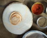 A picture of step 1 of Lachha parantha.