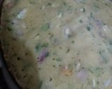 A picture of step 2 of Spinich fritatta.