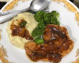 Foto langkah ke 5 dari resep Chicken steak blackpepper sauce w/mashed potato.
