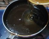 A picture of step 1 of Saunth or imli chutney(from leftover gulab jamun syrup).