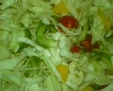 A picture of step 2 of Potatoes wit cabage sauce.