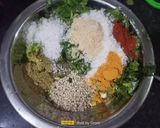 A picture of step 1 of Surti Undhiyu.