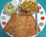 A picture of step 11 of An Indian Bento Box --- Ajwain Paratha 🫓, Paneer Bhurji 🫛🪅 & A Simple Cucumber Salad 🥒🥒.