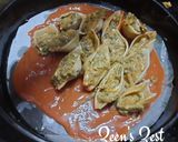 A picture of step 3 of Conchiglioni Pasta with Spinach and Cheese.