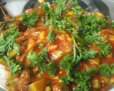 A picture of step 11 of Brown rice with Mexican curry (no onion no garlic).