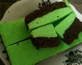 Foto langkah ke 8 dari resep Brownies kukus coklat pandan no mixer, murah, anti gagal 😋😋😋.