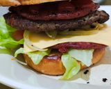 Foto langkah ke 9 dari resep Burger SD Naik Level.