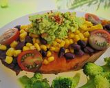 Foto del paso 6 de la receta: Boniato relleno de frijoles y guacamole