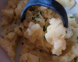 A picture of step 1 of Prawns and mash.