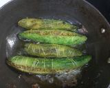 A picture of step 2 of Bitter gourd Staffing Mutton mince.