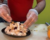 A picture of step 2 of Apple salad.