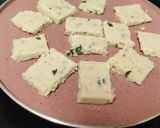 A picture of step 9 of Kaju peanut samak rice chatpata katli.