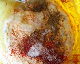 A picture of step 3 of Raw turmeric sabzi.
