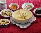 A picture of step 5 of Kheer/payasam with Quinoa, condensed milk and jaggery.
