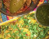 A picture of step 7 of Achari Aloo.