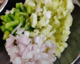 A picture of step 1 of Pineapple salsa.